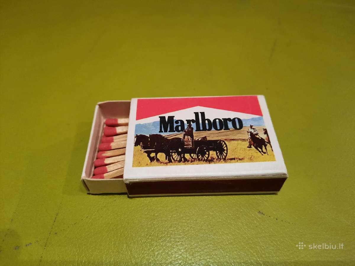 Kolekcinė degtukų dėžutė „marlboro“ Nr.4(2), retro