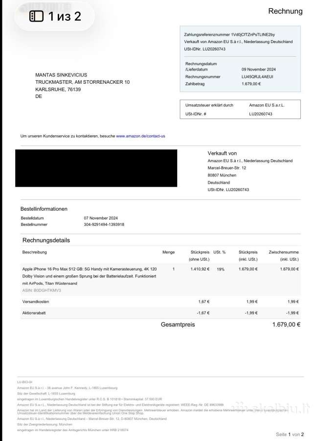 iPhone 16 Pro Max 512 GB - nuotraukos Nr. 10