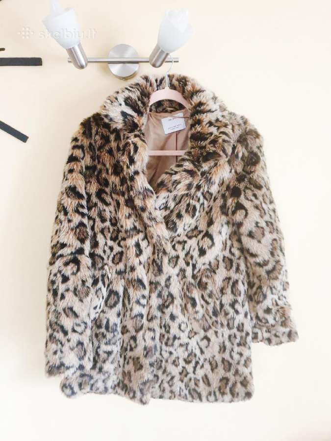 XS paketas Bershka + H&m su leopardiniu kailinuku - nuotraukos Nr. 4