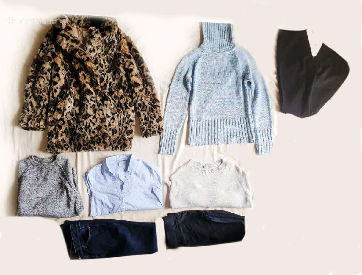 XS paketas Bershka + H&m su leopardiniu kailinuku - nuotraukos Nr. 6