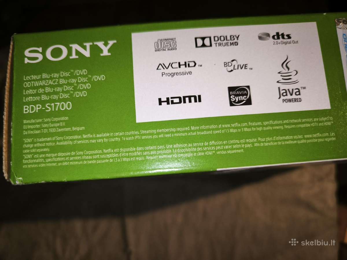 Parduodu Sony blue-ray Bdp-s1700 - nuotraukos Nr. 3