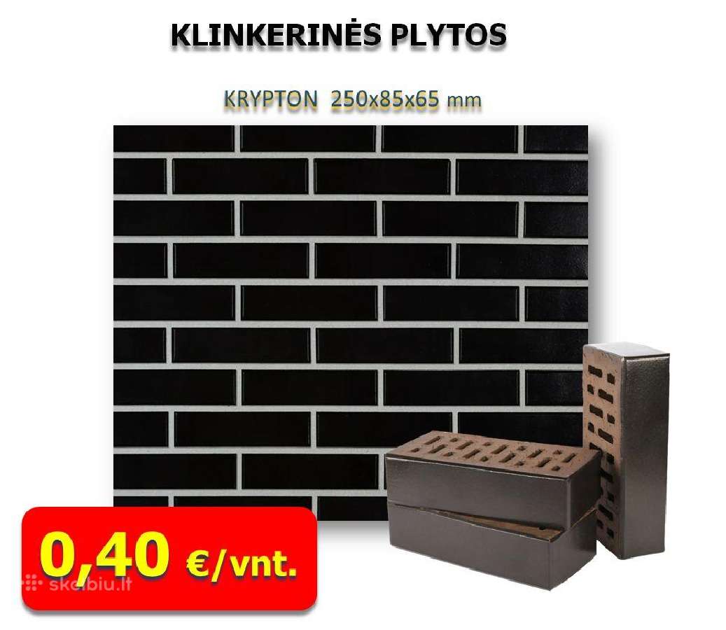 Klinkerio apdailos plytos 250x85x65 mm – 0.40 eur - nuotraukos Nr. 3