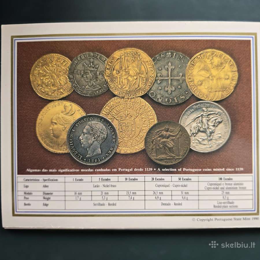 Portugalija 1990 bankinis rinkinys Bu - nuotraukos Nr. 4
