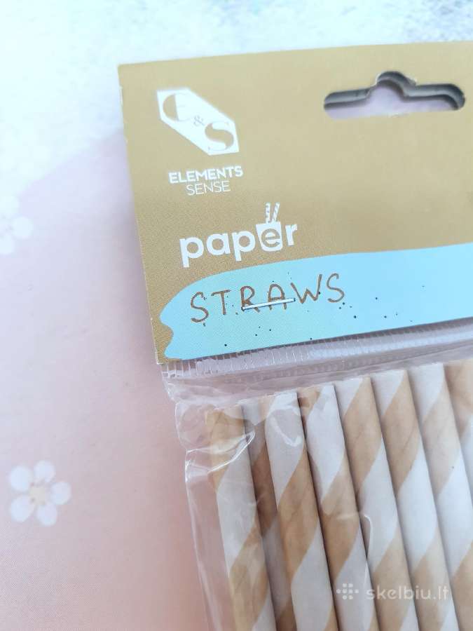 Nauji popieriniai šiaudeliai gėrimams - nuotraukos Nr. 2