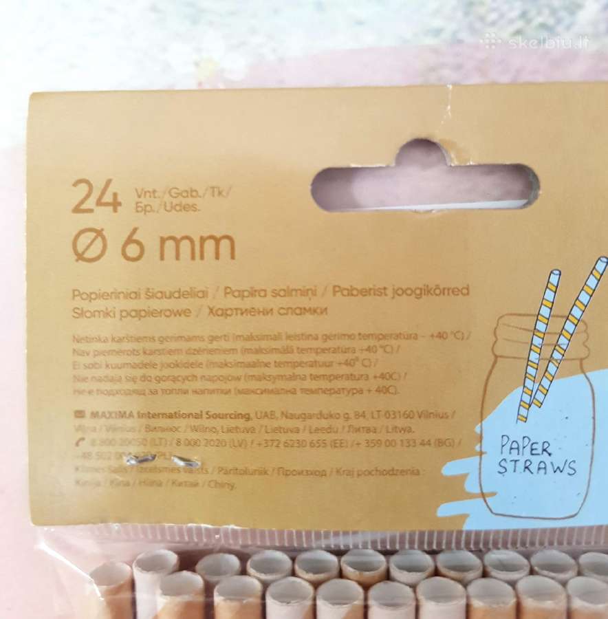 Nauji popieriniai šiaudeliai gėrimams - nuotraukos Nr. 4
