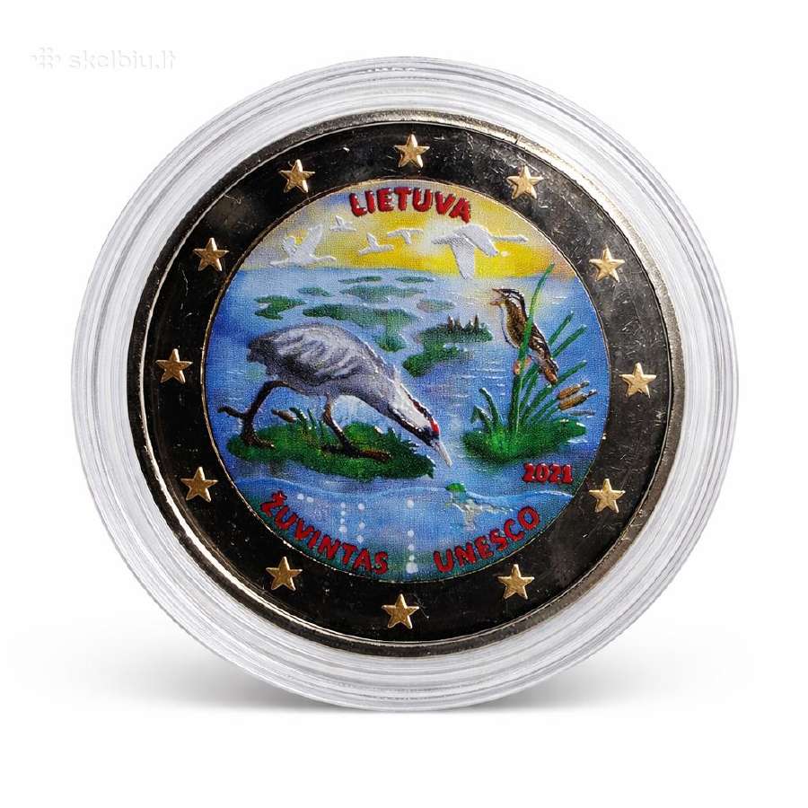 Lietuva 2021 Zuvintas spalvota moneta