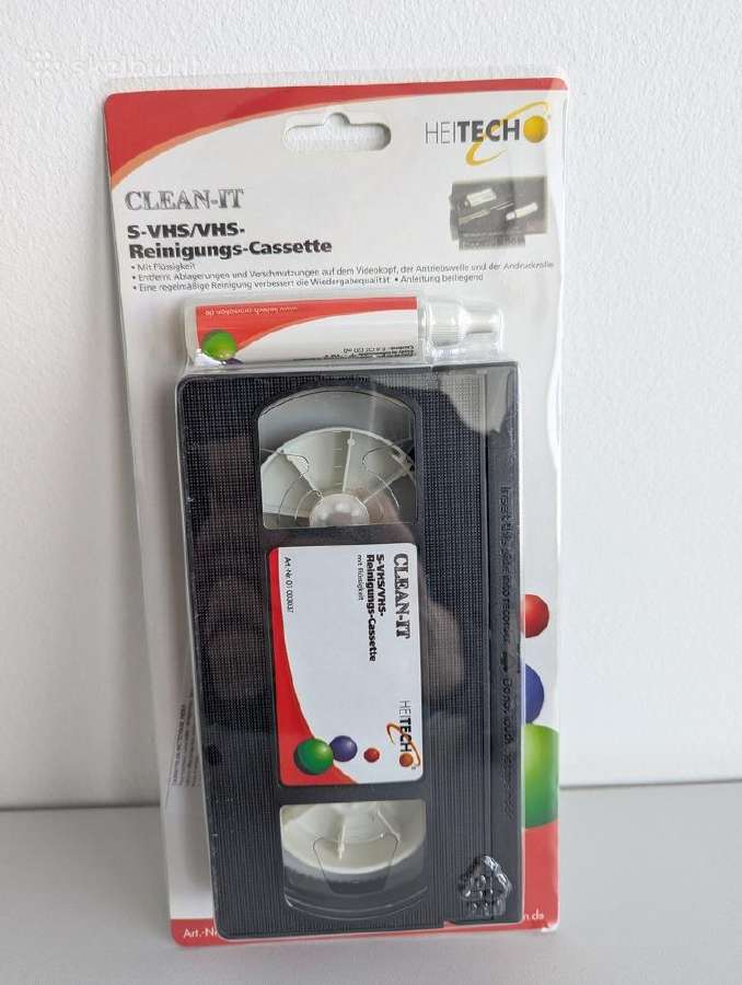 S-vhs/vhs galvutės valymo kasetė Heitech