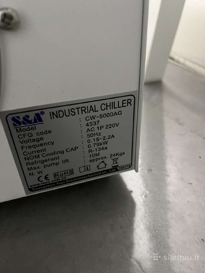 Cw-5000 Co2 lazeriniu staklių aušintuvas - nuotraukos Nr. 2