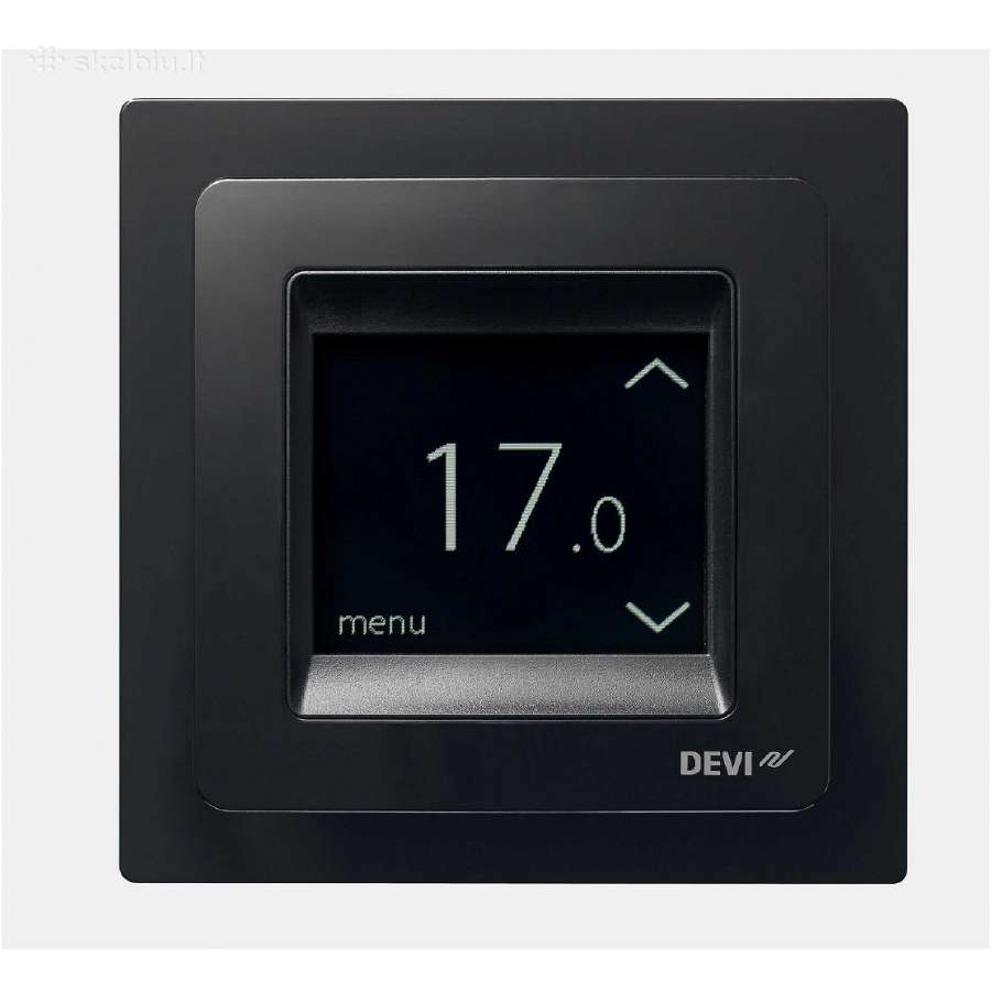 Jutiklinis termostatas Devireg Touch juodas