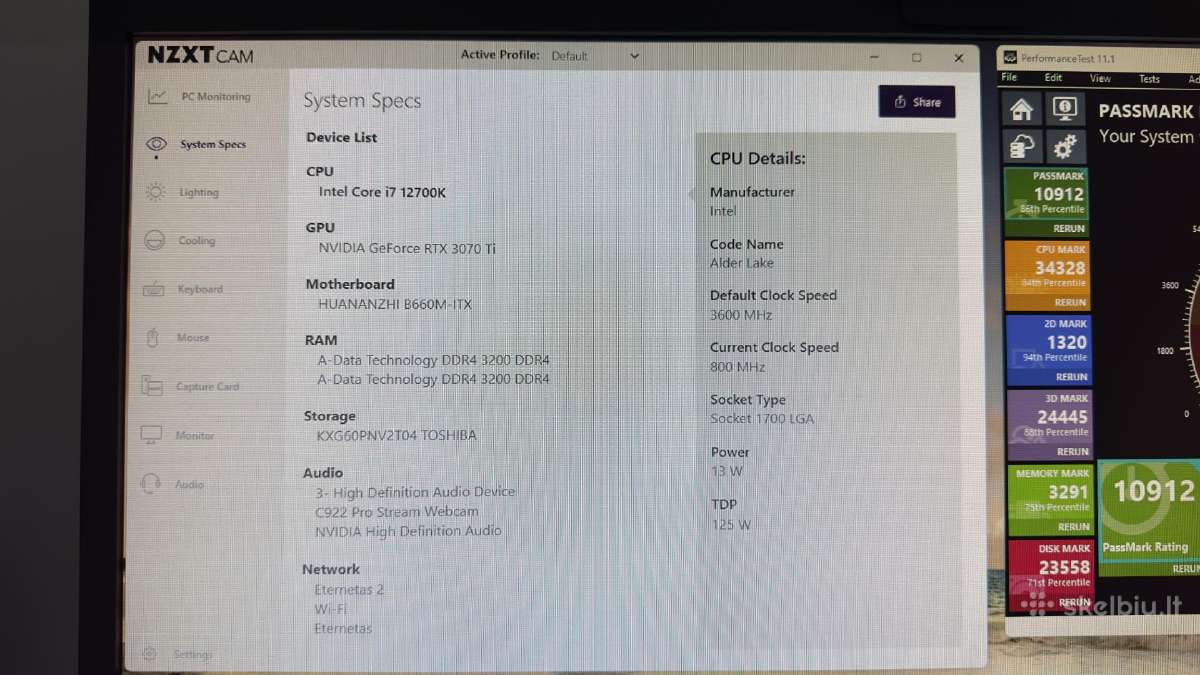 Pc Itx-12700k-32gb-2tb-3070ti - nuotraukos Nr. 5