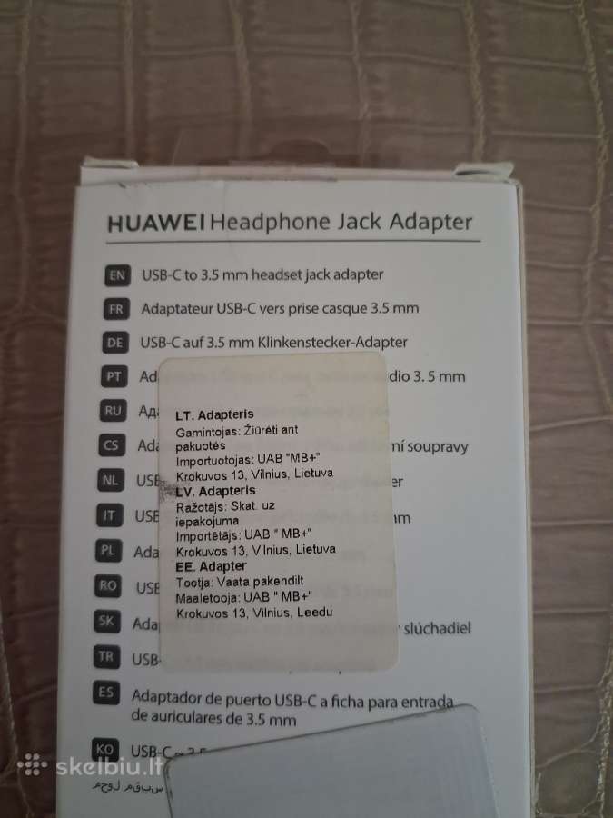 Naujas orig Huawei Usb Type-c į 3.5mm adapteris - nuotraukos Nr. 2