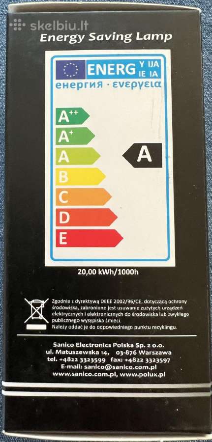 Energiją taupanti lemputė Platinum, 20w, E27 - nuotraukos Nr. 4