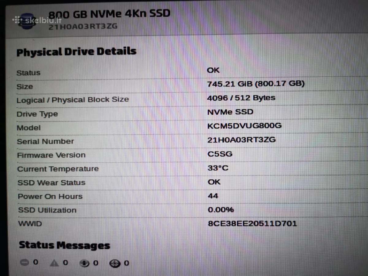 Serverinis U.2 Nvme SSD 800gb (Sed) diskas - nuotraukos Nr. 5