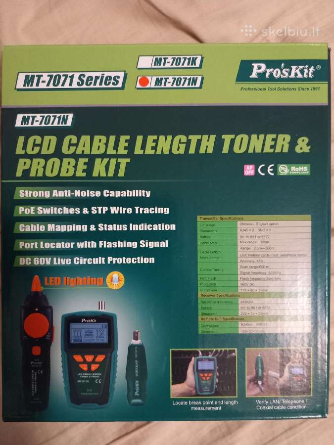 Lan testeris praskambintuvas Proskit Mt7071n