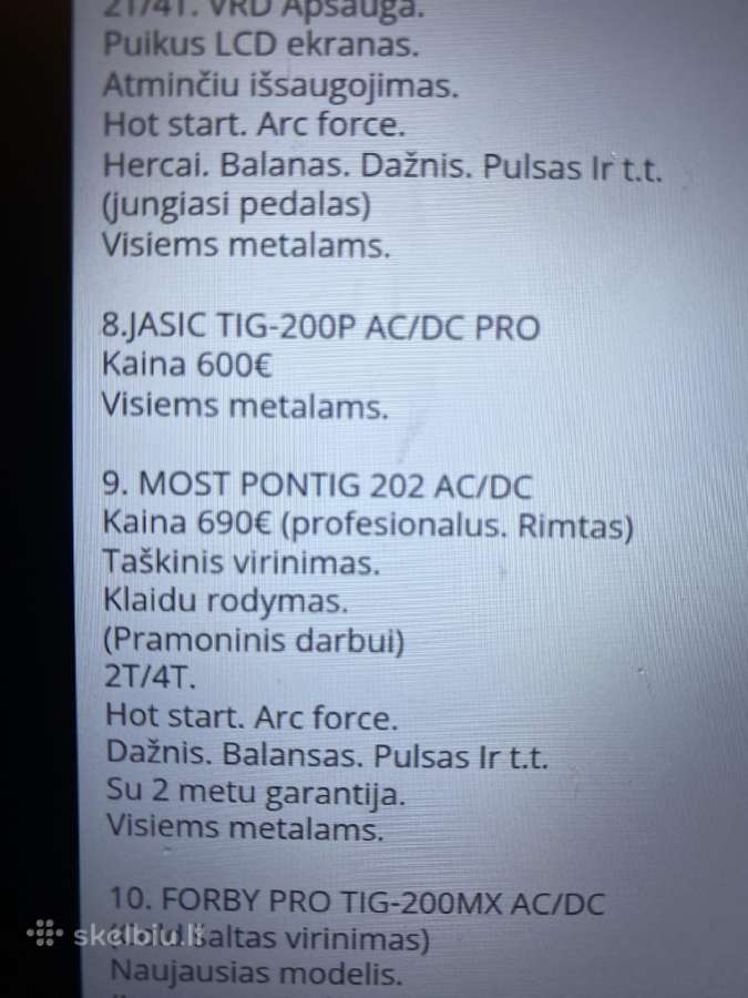 Most pontig 202 ac/dc Tig - nuotraukos Nr. 6