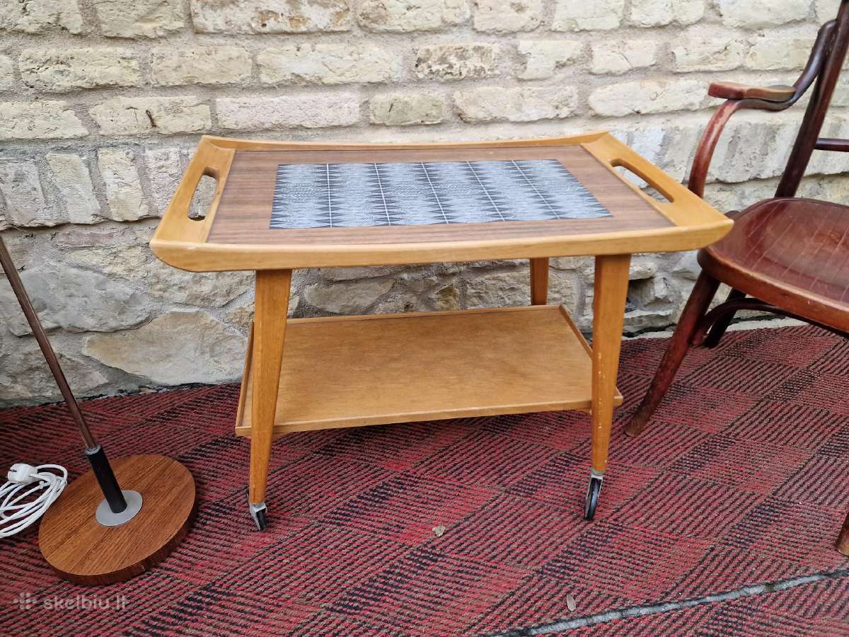 Vintažinis mid century serviravimo staliukas - nuotraukos Nr. 3
