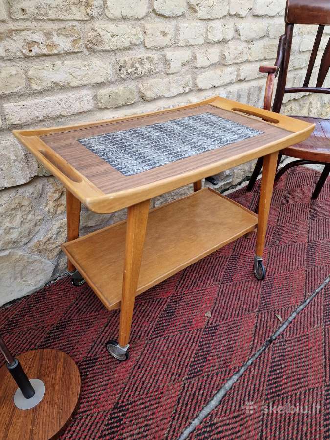 Vintažinis mid century serviravimo staliukas - nuotraukos Nr. 6