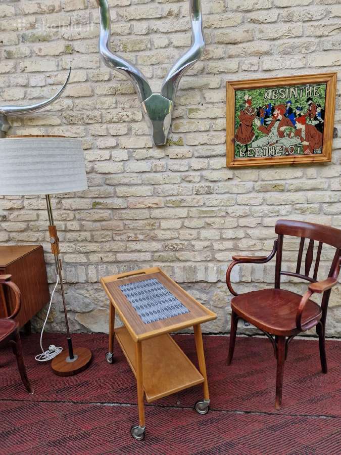 Vintažinis mid century serviravimo staliukas - nuotraukos Nr. 8