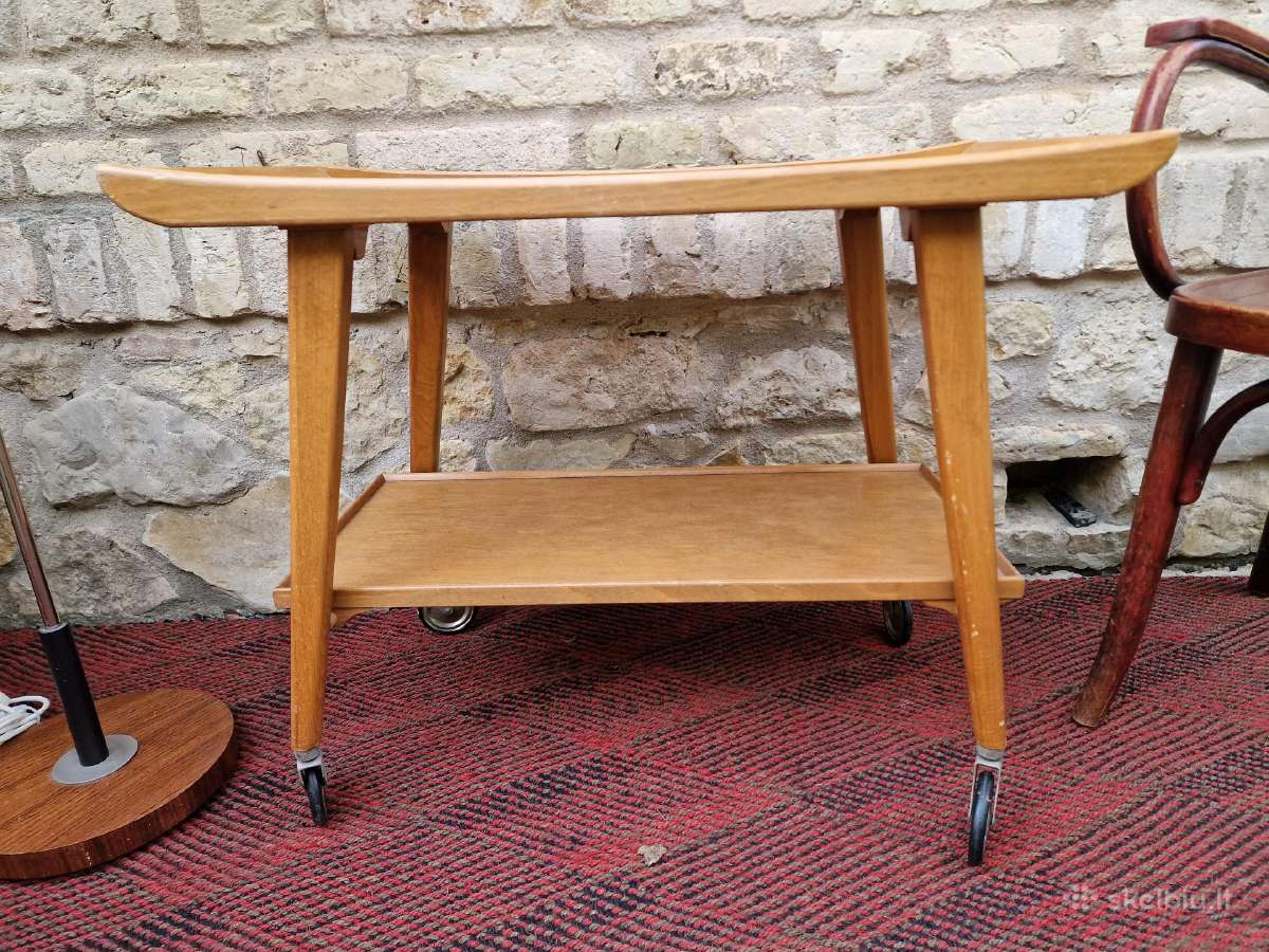 Vintažinis mid century serviravimo staliukas - nuotraukos Nr. 10