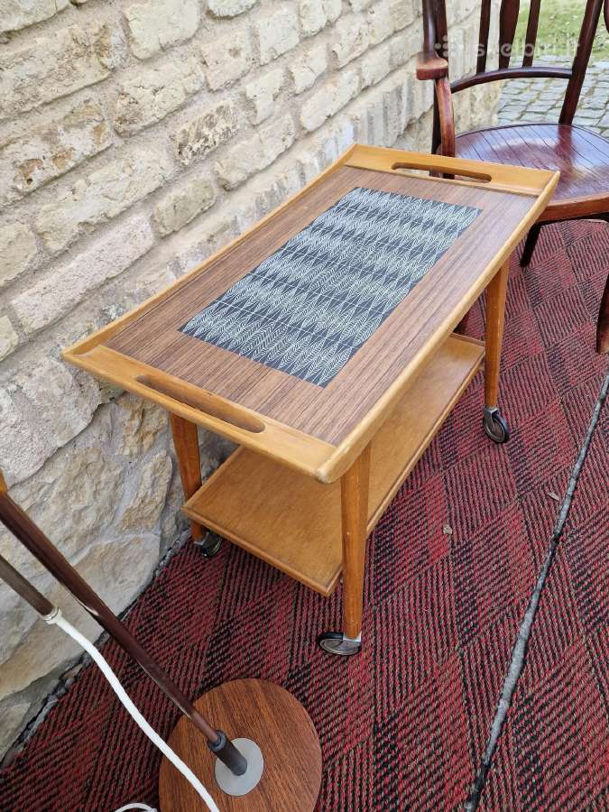 Vintažinis mid century serviravimo staliukas - nuotraukos Nr. 12