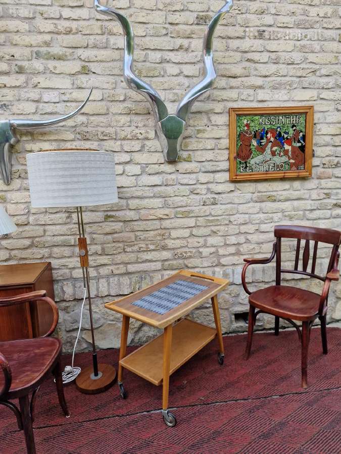 Vintažinis mid century serviravimo staliukas - nuotraukos Nr. 24