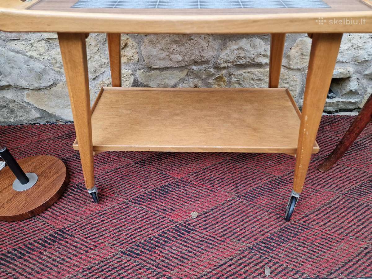 Vintažinis mid century serviravimo staliukas - nuotraukos Nr. 27