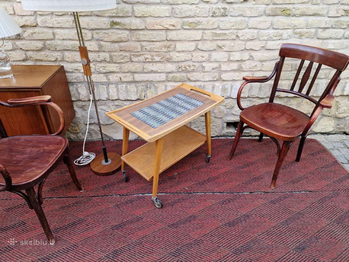 Vintažinis mid century serviravimo staliukas - nuotraukos Nr. 34