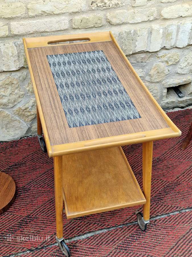 Vintažinis mid century serviravimo staliukas - nuotraukos Nr. 37