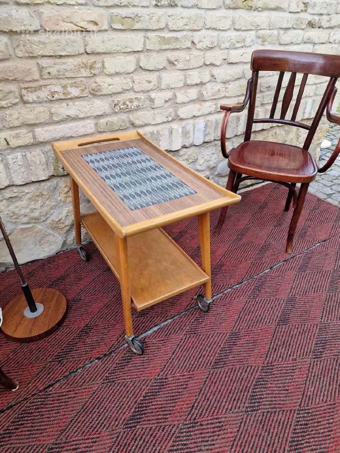 Vintažinis mid century serviravimo staliukas - nuotraukos Nr. 38