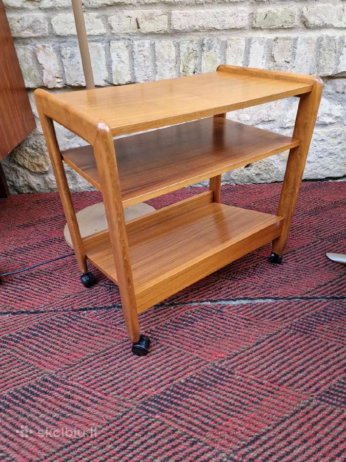 Vintažinis mid century tikmedžio staliukas - nuotraukos Nr. 5