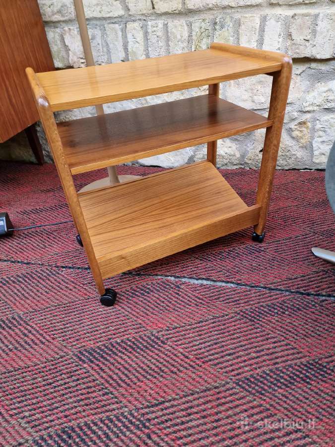 Vintažinis mid century tikmedžio staliukas - nuotraukos Nr. 11