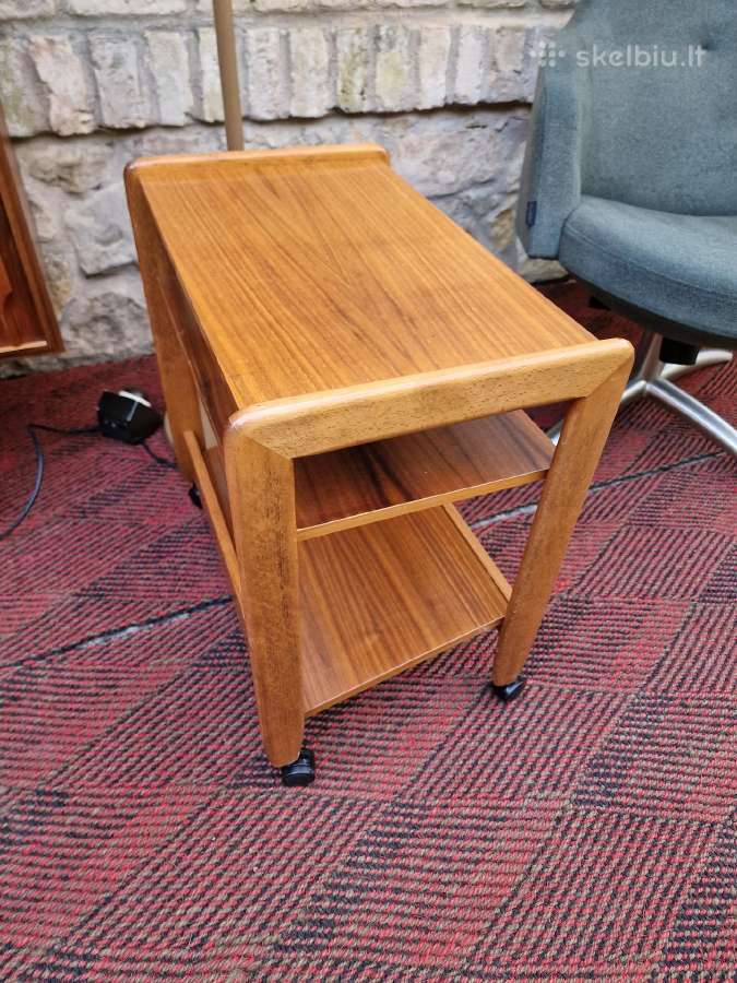Vintažinis mid century tikmedžio staliukas - nuotraukos Nr. 14