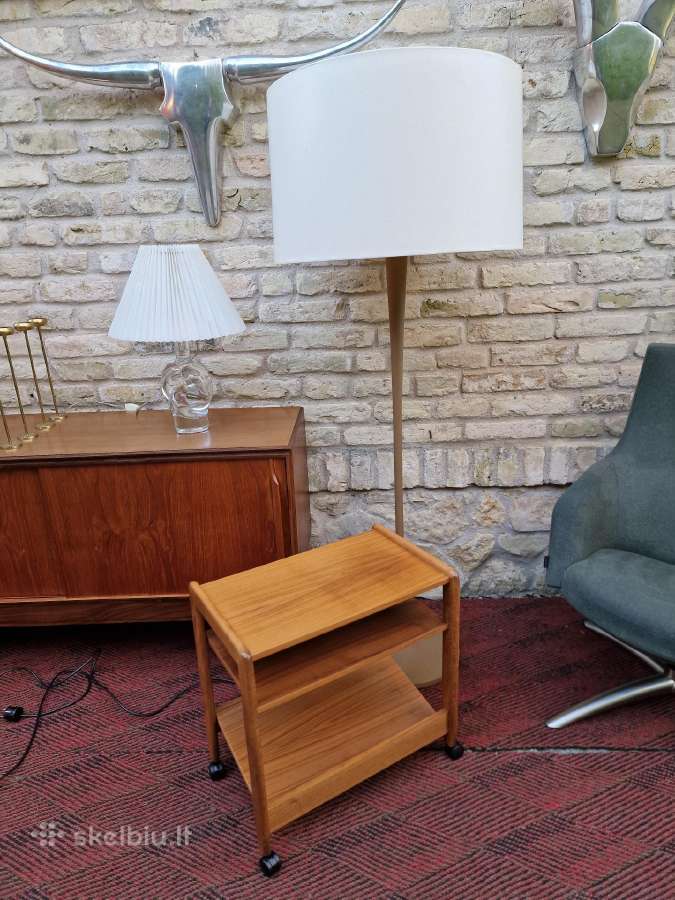Vintažinis mid century tikmedžio staliukas - nuotraukos Nr. 20
