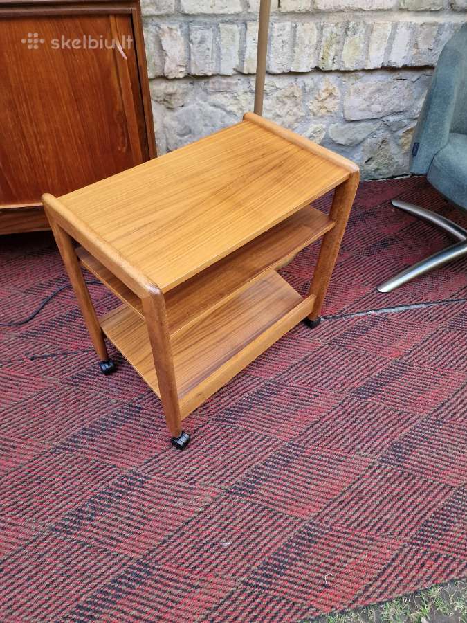 Vintažinis mid century tikmedžio staliukas - nuotraukos Nr. 23