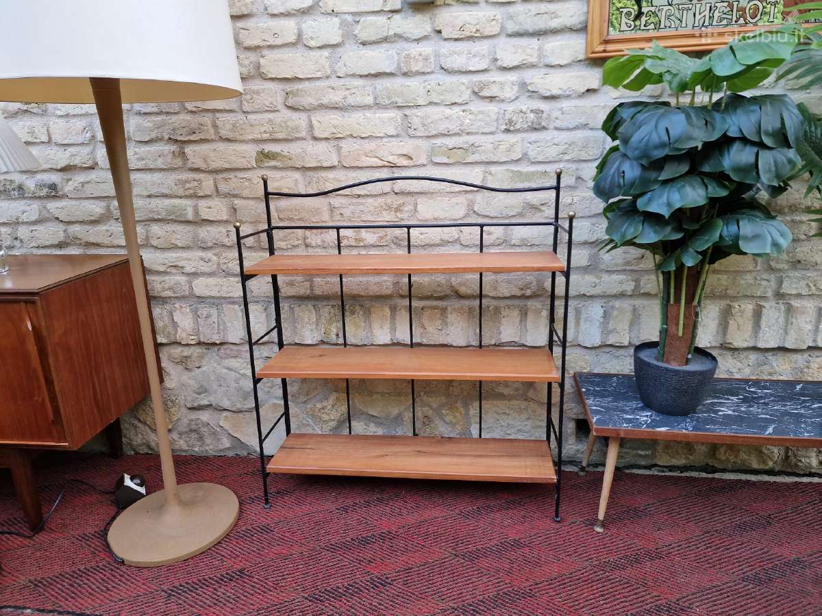 Vintažinė mid century knygų/neknygų lentyna - nuotraukos Nr. 3