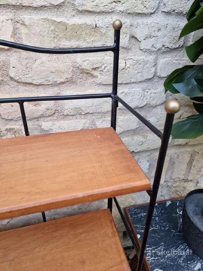 Vintažinė mid century knygų/neknygų lentyna - nuotraukos Nr. 5
