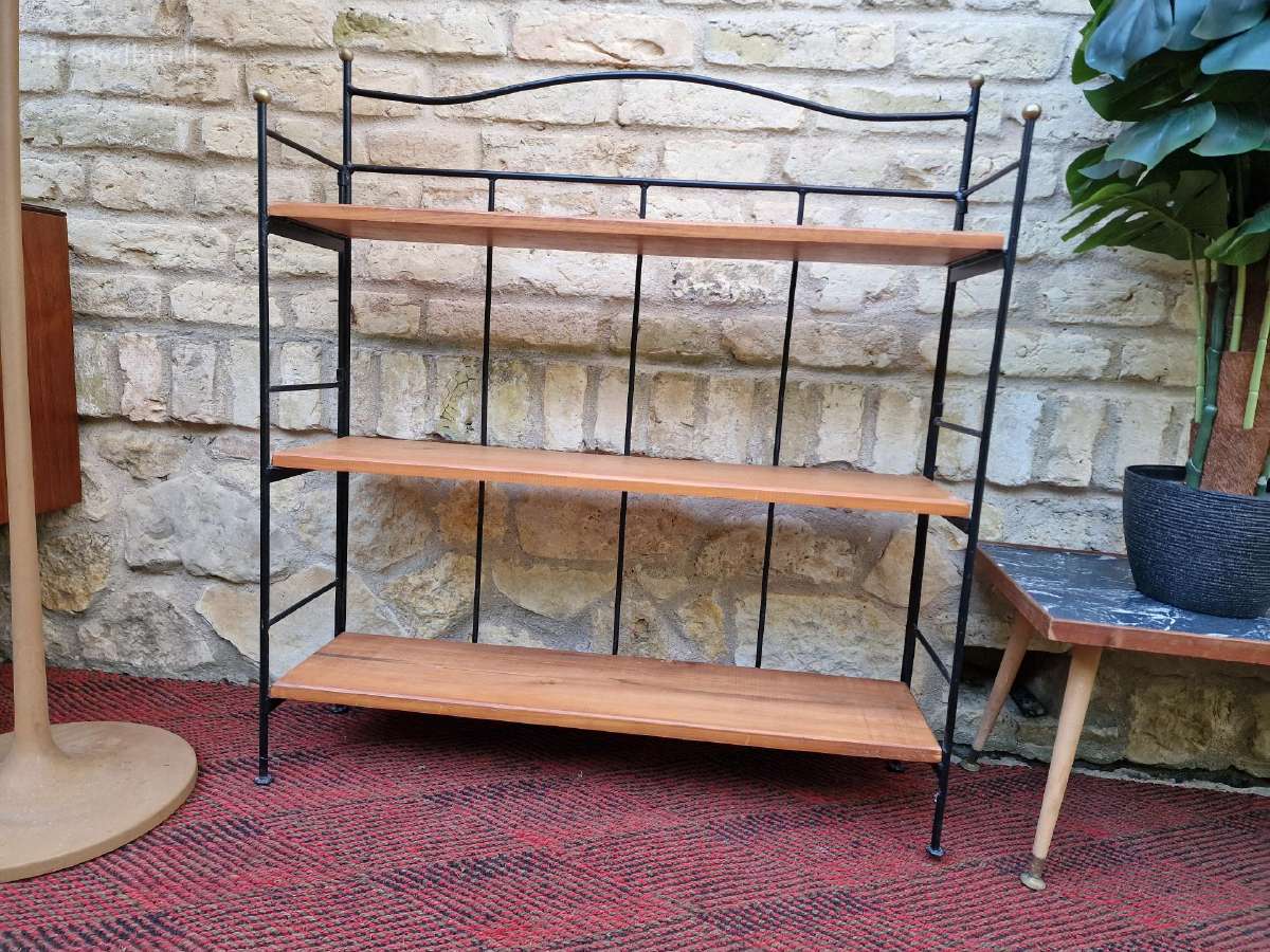 Vintažinė mid century knygų/neknygų lentyna - nuotraukos Nr. 8