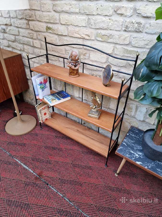 Vintažinė mid century knygų/neknygų lentyna - nuotraukos Nr. 21