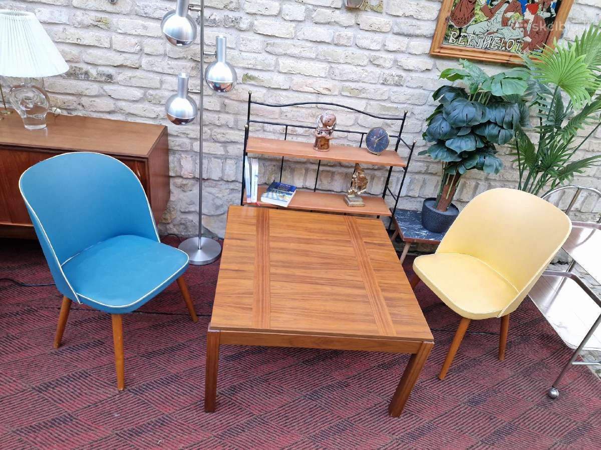 Vintažinis mid century tikmedžio kavos staliukas - nuotraukos Nr. 6