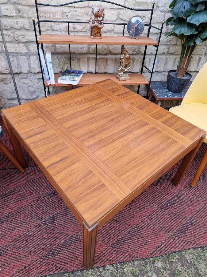 Vintažinis mid century tikmedžio kavos staliukas - nuotraukos Nr. 8