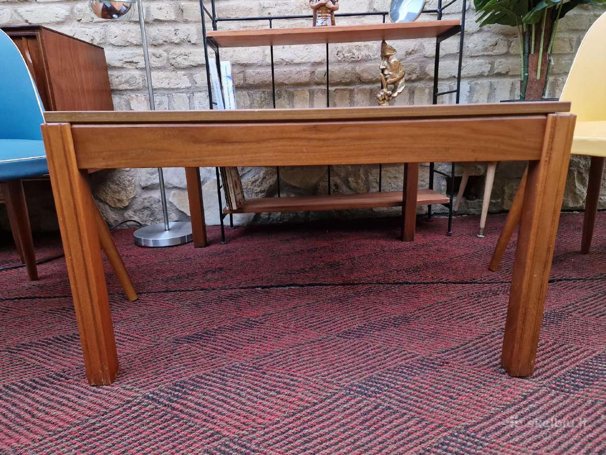 Vintažinis mid century tikmedžio kavos staliukas - nuotraukos Nr. 10