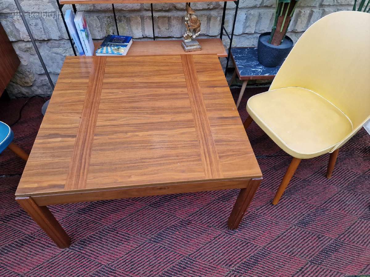 Vintažinis mid century tikmedžio kavos staliukas - nuotraukos Nr. 13