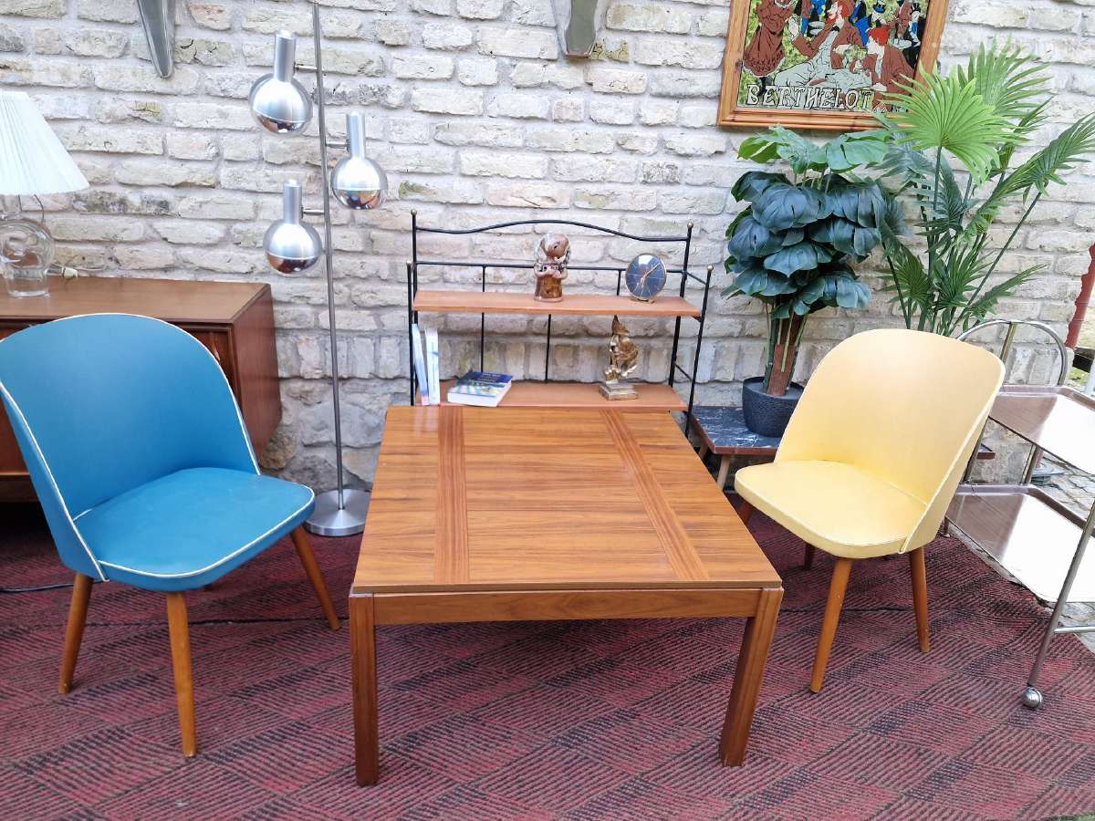 Vintažinis mid century tikmedžio kavos staliukas - nuotraukos Nr. 18