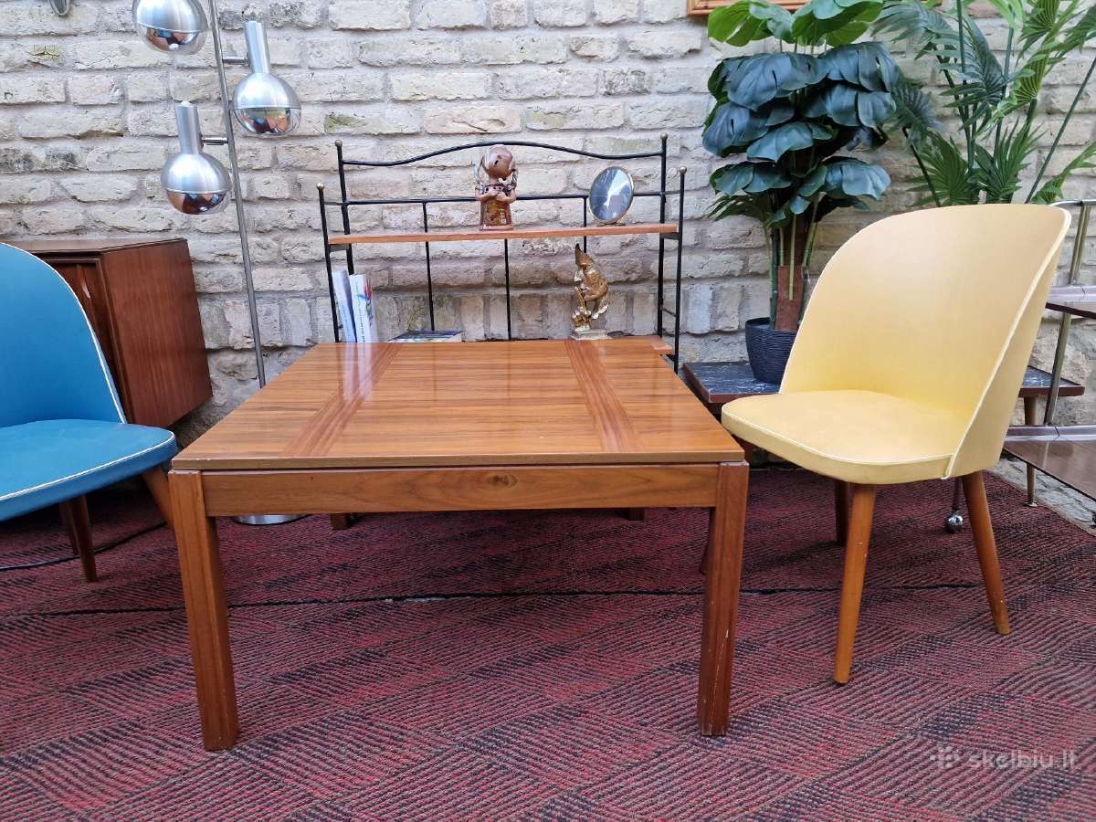 Vintažinis mid century tikmedžio kavos staliukas - nuotraukos Nr. 20