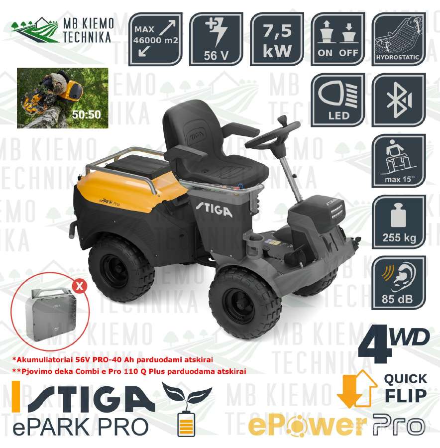 Elektriniai Stiga e-power Traktoriukai - nuotraukos Nr. 6