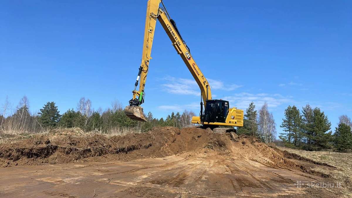 Tvenkiniu kasimas, valymas, ilgastrelis Cat 323 - nuotraukos Nr. 6