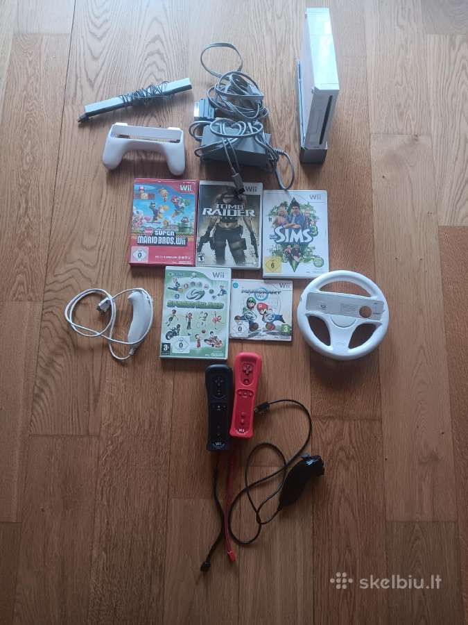Nintendo Wii konsole su priedais