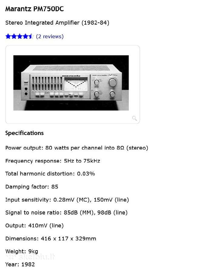 Marantz Sd 8020 Marantz Pm-750 Dc - nuotraukos Nr. 21