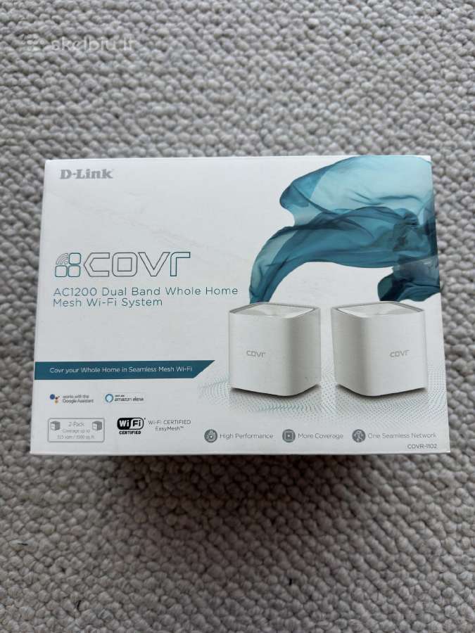 Nauja Mesh Wi-fi sistema D-link Covr-1102 2 vnt.