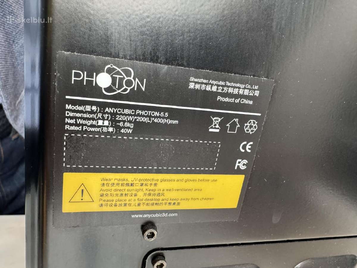 Anycubic Photon 5.5 Sla - nuotraukos Nr. 6